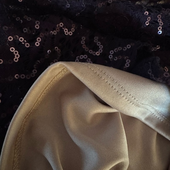 Nightway Purple Lace Sequined Knee Length Dress Sleeveless Keyhole Opening Sz 8 - Picture 8 of 12